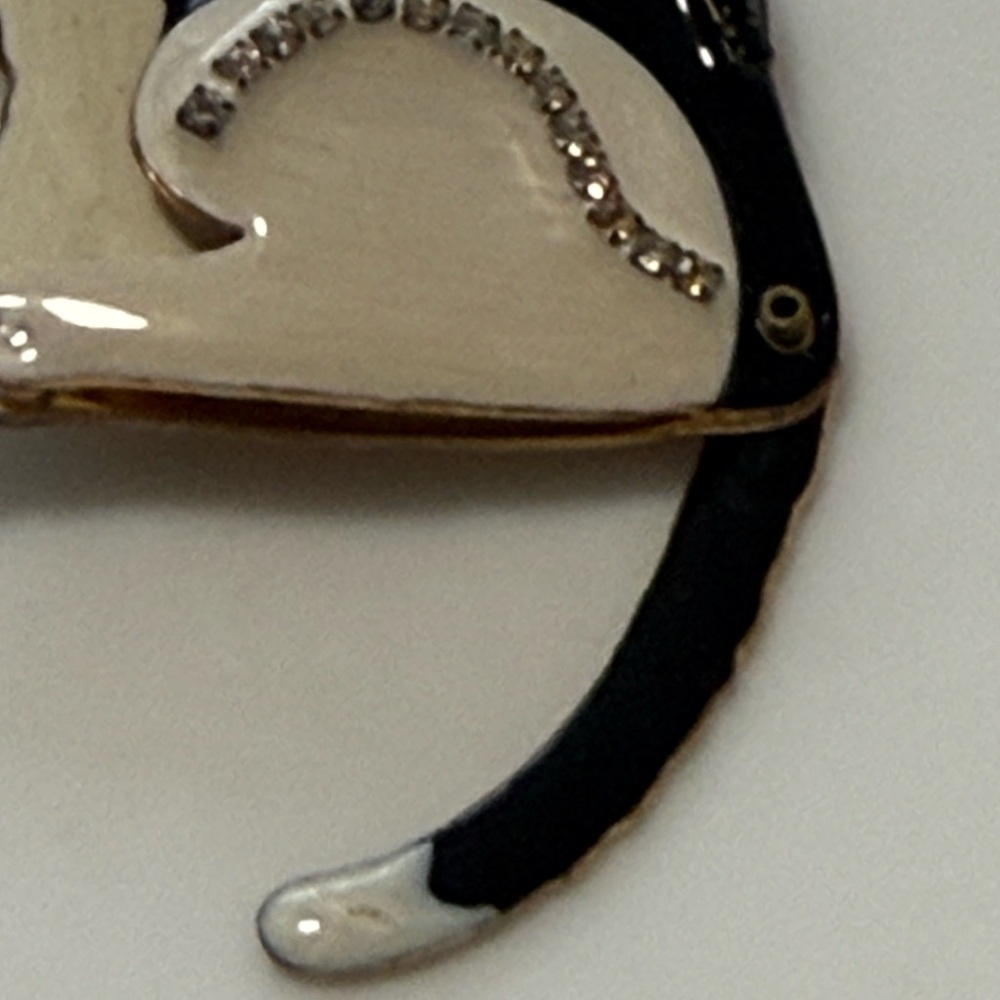Vintage lunch at the Ritz Cat Brooch & enhancer. Gold plated. - Picture 4 of 6